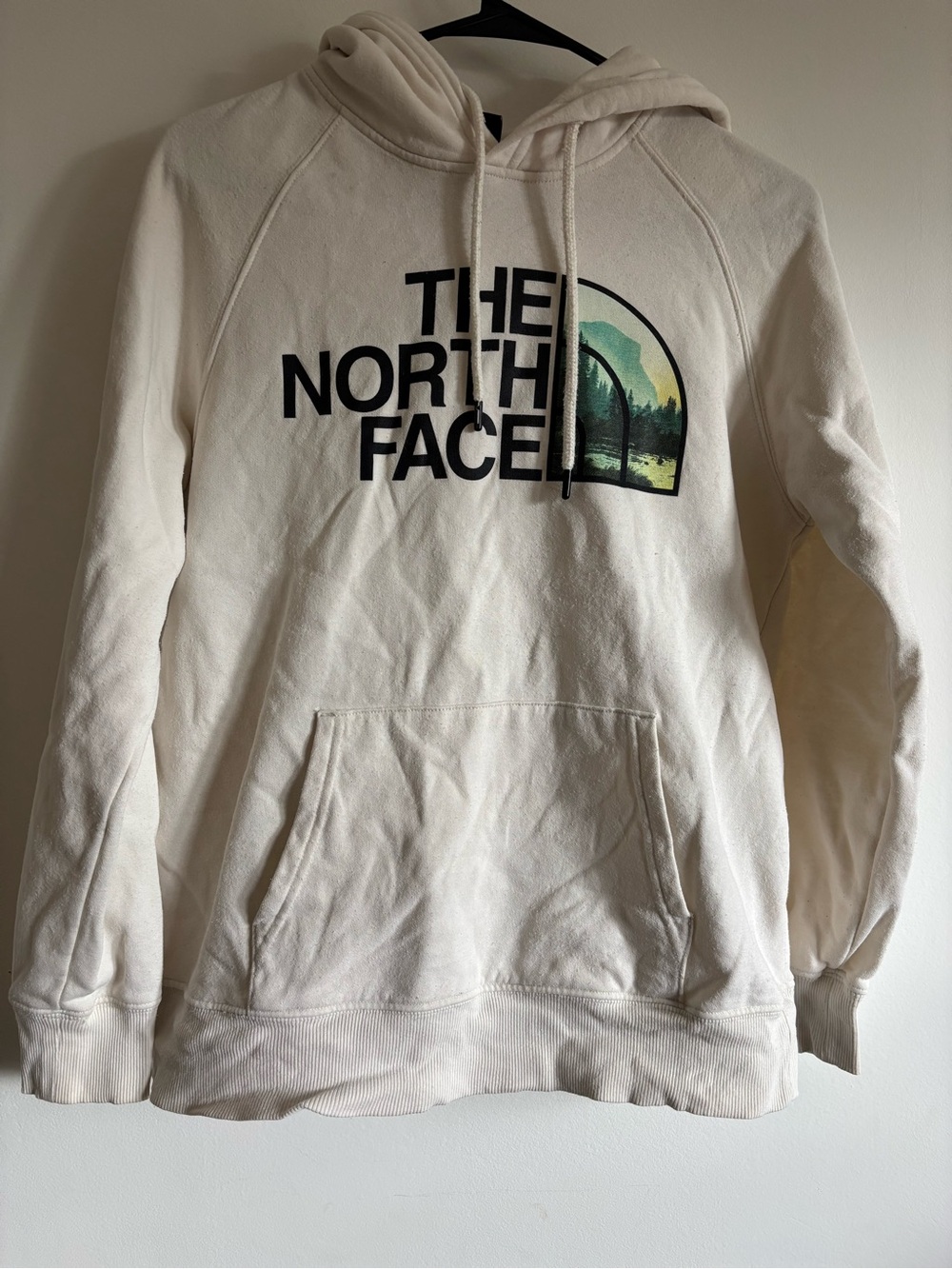 The North Face Off-White Women's Hoodie with Black Logo Tag